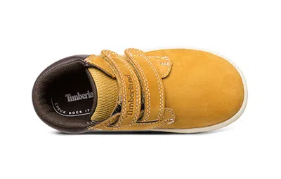Timberland (td)  Toddle Tracks Hook And Loop Boots 'wheat Nubuck' In Brown