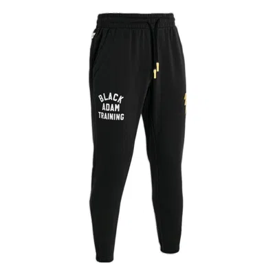 Under Armour Project Rock Black Adam Rival Fleece Pants 'black Yellow'