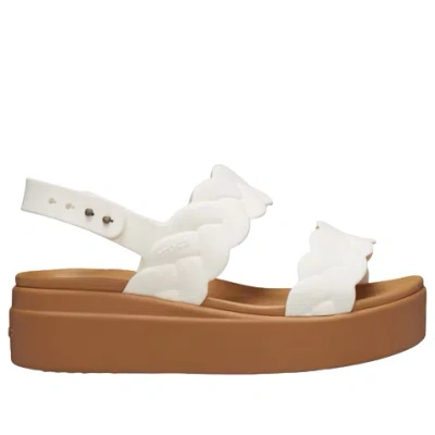 Crocs Brooklyn Woven Water Resistant Wedge Sandal In Neutral