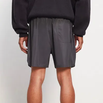 Essentials Fear Of God  Fw20 Reflective Volley Shorts 'black' In Gray