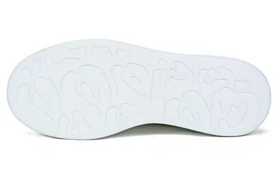 Alexander Mcqueen Crystal-embellished Leather Exaggerated-sole Sneakers In White