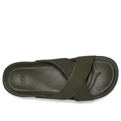 Ugg Crossover Strap Slides 'forest Green'