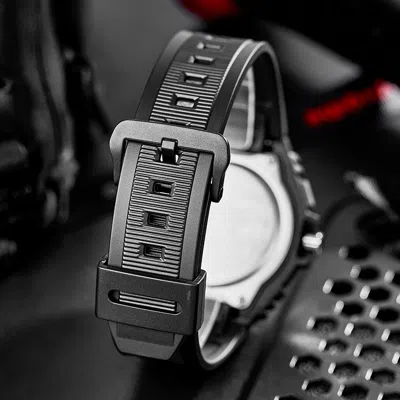 Casio Mens Black Strap Watch Mwa100h-2av In Metallic