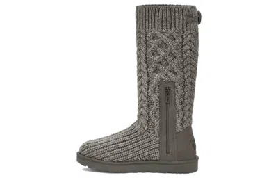 Ugg (wmns)  Classic Cardi Cabled Knit Boot 'grey' In Multi