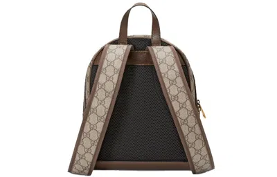 Gucci Ophidia Gg Supreme Monogram Small Backpack 'beige' In Multi