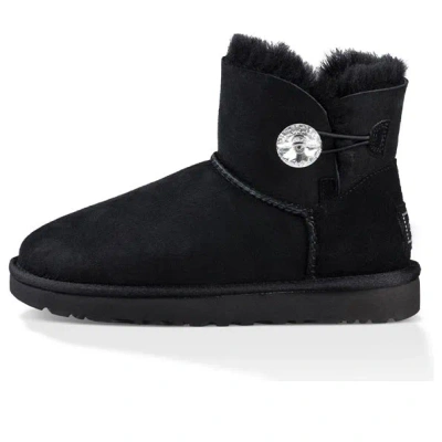 Ugg (wmns)  Mini Bailey Button Bling Fleece Lined 'black White'