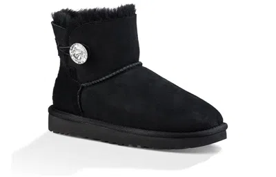 Ugg (wmns)  Mini Bailey Button Bling Fleece Lined 'black White'