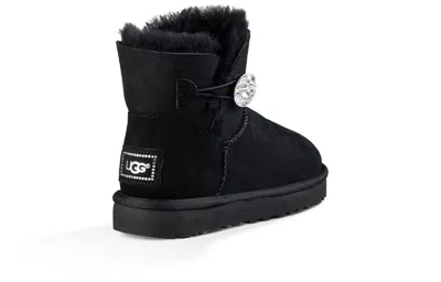 Ugg (wmns)  Mini Bailey Button Bling Fleece Lined 'black White'