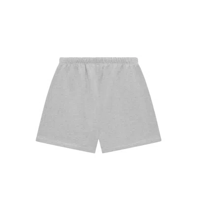 Essentials Drawstring Graphic Shorts In Gray