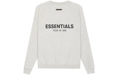 Essentials Fear Of God  Ss21 Pullover Crewneck Light Heather Oatmeal In Gray