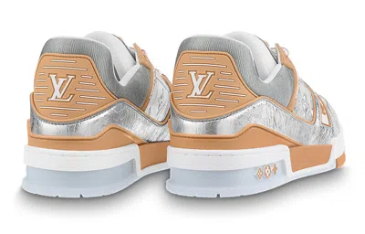 Louis Vuitton Lv Trainers 'silver With Orange'
