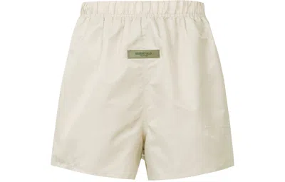 Essentials Fear Of God  Fw22 Nylon Running Shorts Egg Shell In Gray