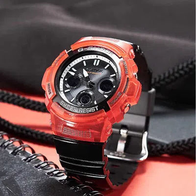 Casio G-shock Analog-digital 'red' In Black