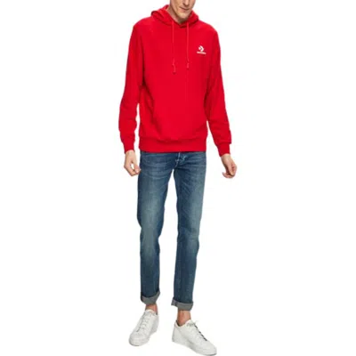 Converse Star Chevron Embroidered Pullover Sweatshirt 'red'