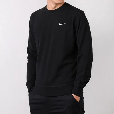 Nike Solo Swoosh Oversized Logo-embroidered Cotton-blend Jersey Sweatshirt In Black