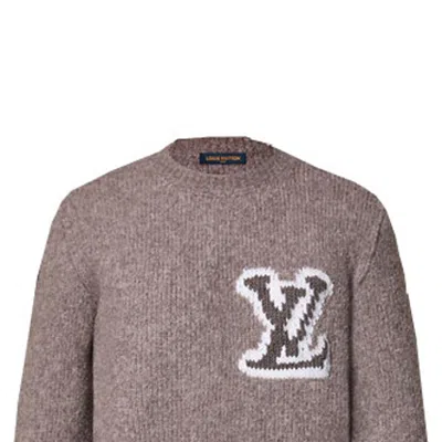 Pre-owned Louis Vuitton Wool Blend Crewneck Sweater 'lava Smoke' In Gray
