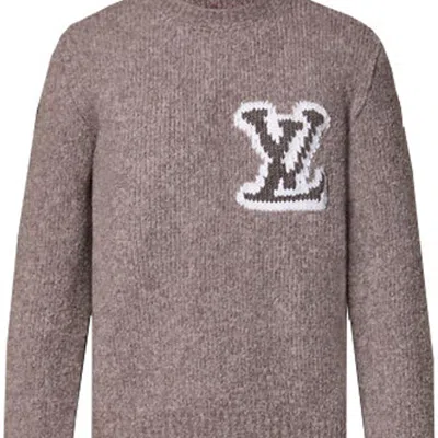 Pre-owned Louis Vuitton Wool Blend Crewneck Sweater 'lava Smoke' In Gray