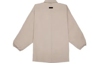 Essentials Fear Of God  Fw23 Button Down Shirt 'silver Cloud' In Gray