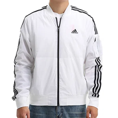 Adidas Originals Men's Adidas Mh Jkt Bomb 3s Woven White Jacket In Gray