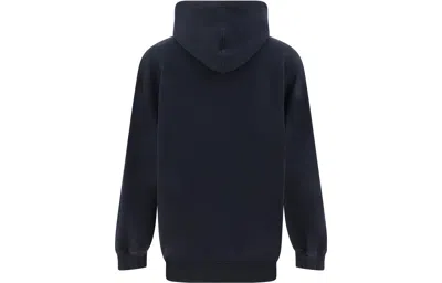 Balenciaga Logo-embroidered Cotton Hoodie In Black