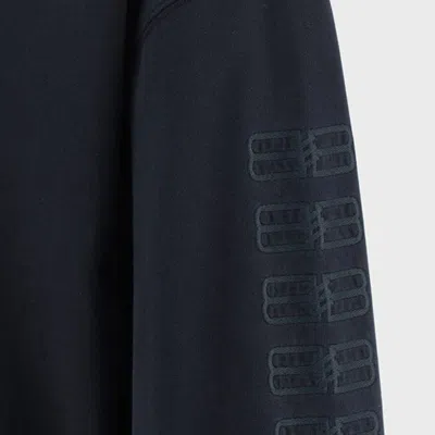 Balenciaga Logo-embroidered Cotton Hoodie In Black