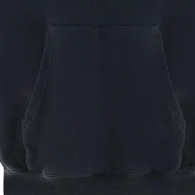 Balenciaga Logo-embroidered Cotton Hoodie In Black