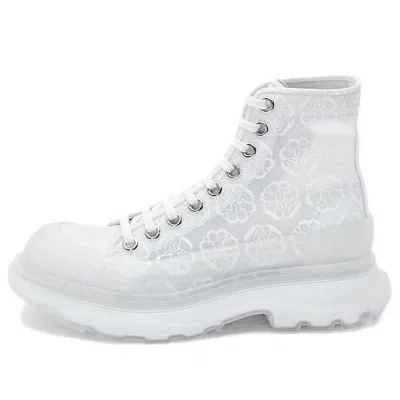Alexander Mcqueen (wmns)  Tread Slick Lace Up High Boots 'white Transparent'