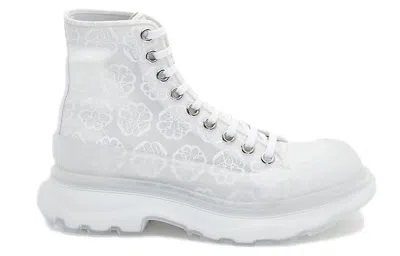 Alexander Mcqueen (wmns)  Tread Slick Lace Up High Boots 'white Transparent'