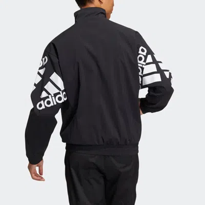 Adidas Originals Adidas Fi Bp1 Wvj Casual Sports Stand Collar Logo Jacket Black