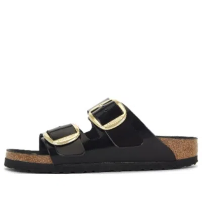 Birkenstock Arizona Droplet Buckle Shiny Leather Sandals In Multi