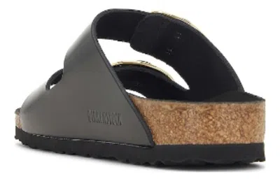 Birkenstock Arizona Droplet Buckle Shiny Leather Sandals In Multi