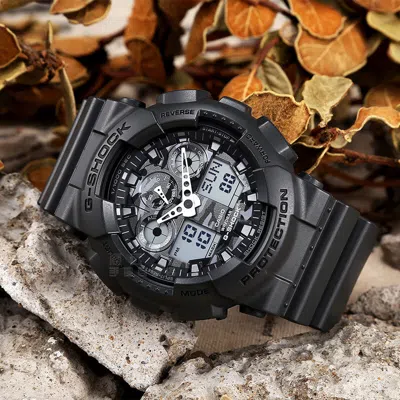 Casio G-shock Analog-digital 'grey' In Black
