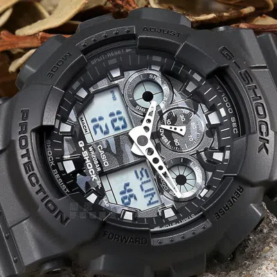 Casio G-shock Analog-digital 'grey' In Black