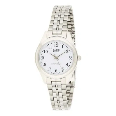 Casio Enticer Series Wrist /white Stainless Steel Strap Silver Analog In Metallic