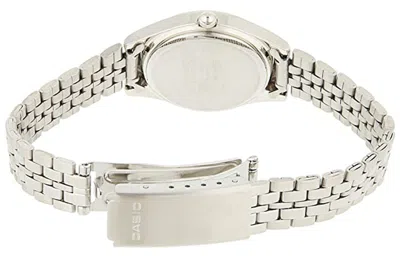 Casio Enticer Series Wrist /white Stainless Steel Strap Silver Analog In Metallic