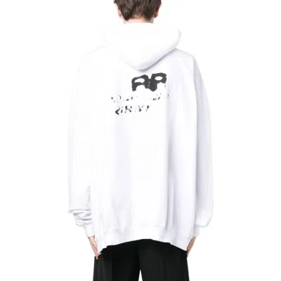 Balenciaga Hand-drawn Bb Icon Hoodie Large Fit 'white'