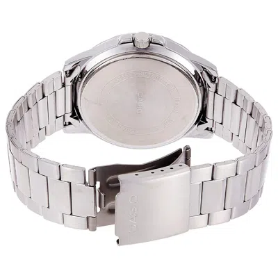 Casio Stainless Steel Strap Unisex Mens Silver Analog In Metallic