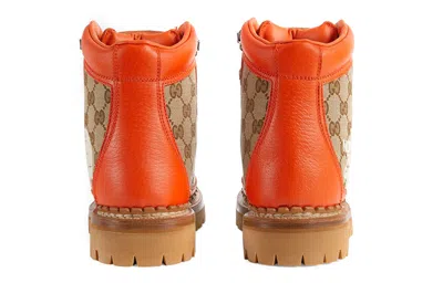 Gucci (wmns)  X The North Face Canvas Leather Boots 'orange' In Multi