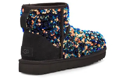 Ugg (wmns)  Classic Mini Stellar Sequin Snow Boots Black In Multi