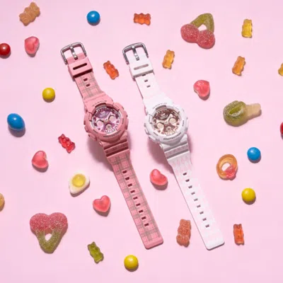 Casio Baby-g Digital-analog 'ivory Rose Gold' In White