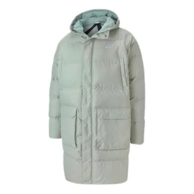 Puma Classics Long Down Jacket 'grey Green'
