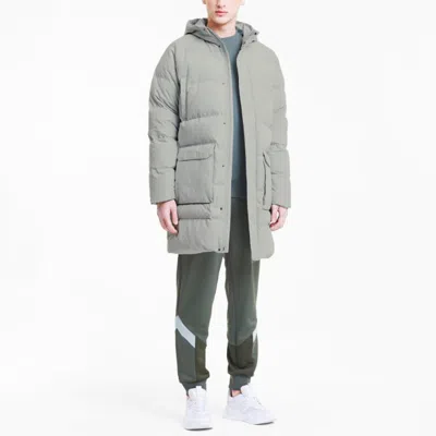 Puma Classics Long Down Jacket 'grey Green'