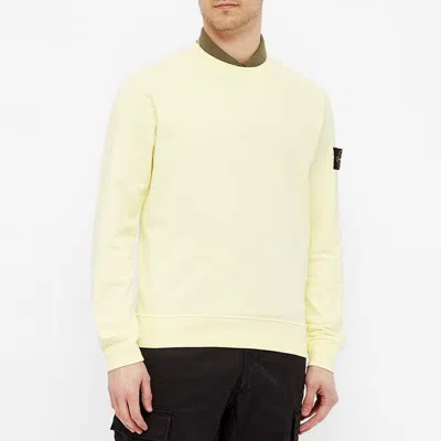 Stone Island Ivory Ribbed Knit Sweater With Crew Neckline In Neutral