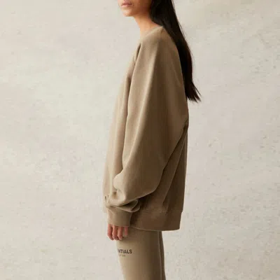 Essentials Fear Of God  Ss21 Pull-over Crewneck Moss In Neutral