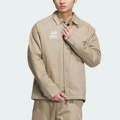 Adidas Originals Adidas Small Logo Padded Jacket Asia Sizing 'tan' In Neutral