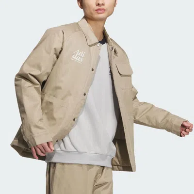Adidas Originals Adidas Small Logo Padded Jacket Asia Sizing 'tan' In Neutral
