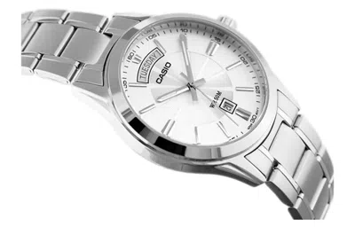 Casio Sports Quartz Waterproof Stainless Steel Strap Unisex Mens Silvergray Analog