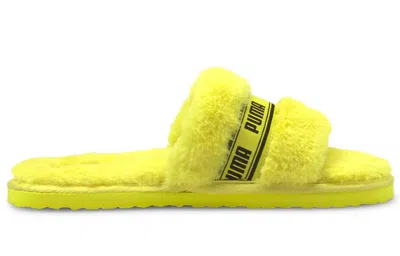 Puma (wmns)  Fluff Slides 'fluo Yellow' In Gold