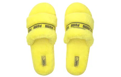 Puma (wmns)  Fluff Slides 'fluo Yellow' In Gold