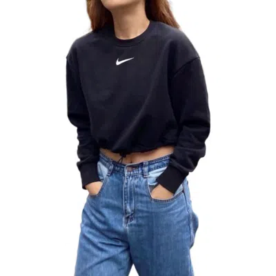 Nike (wmns)  Sportswear Swoosh French Terry Crewneck Top 'black'